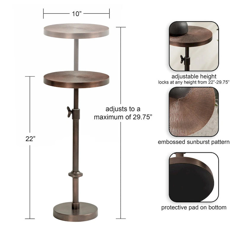 Table en métal et porte-plante