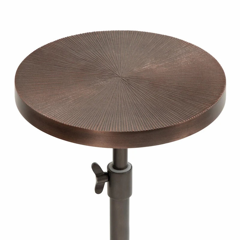 Table en métal et porte-plante