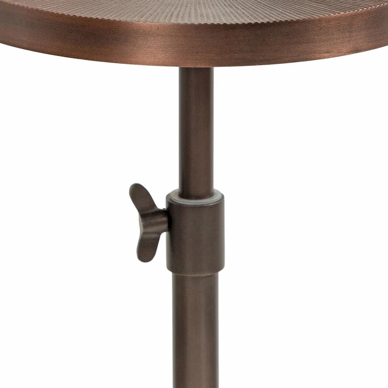 Table en métal et porte-plante