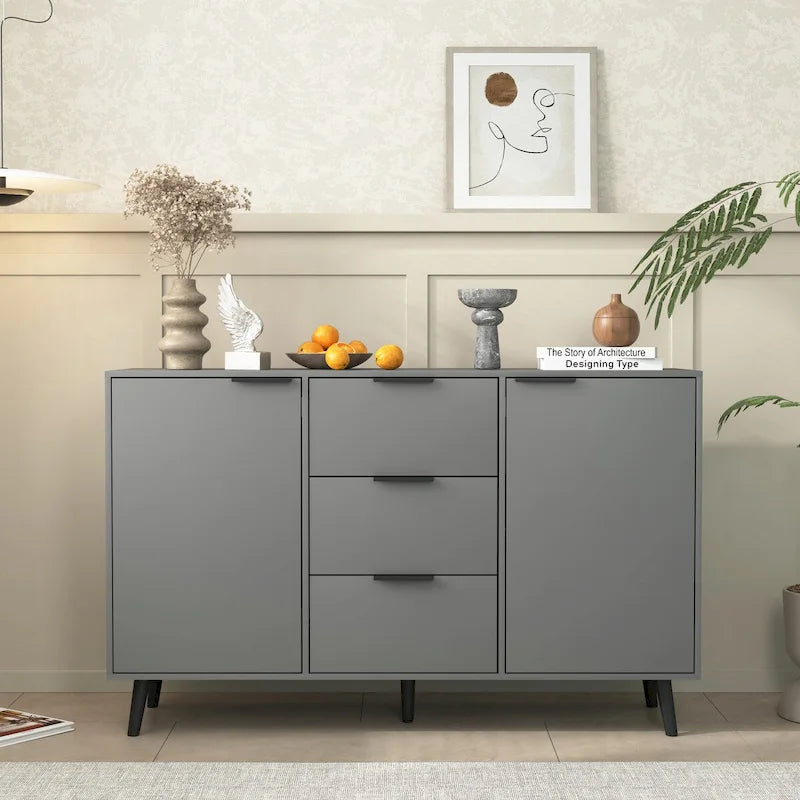 Buffet en bois avec rangement, meuble bar à café