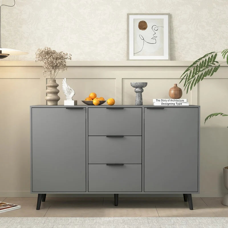 Buffet en bois avec rangement, meuble bar à café