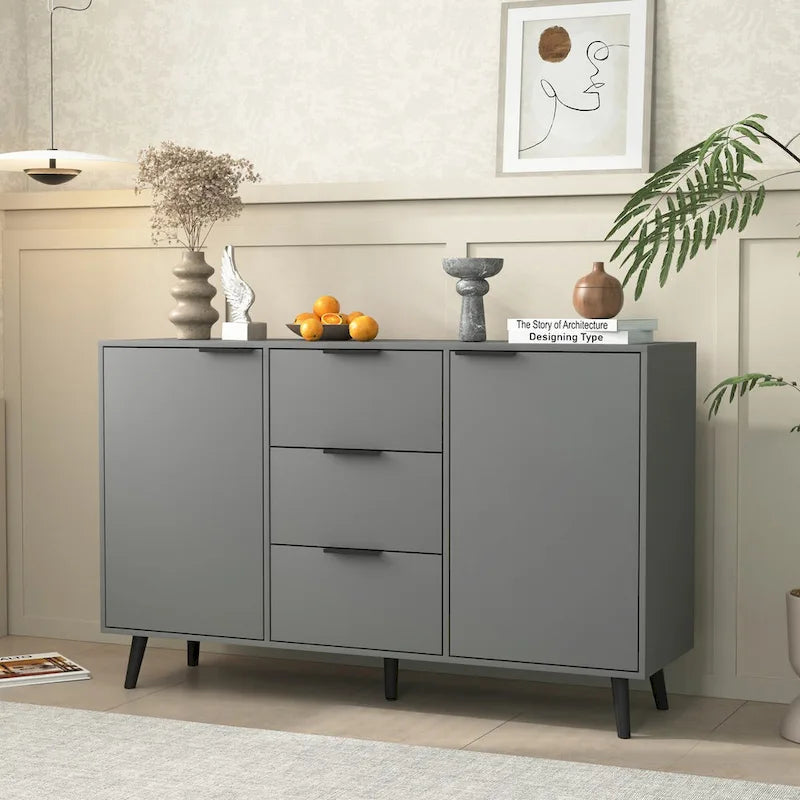 Buffet en bois avec rangement, meuble bar à café