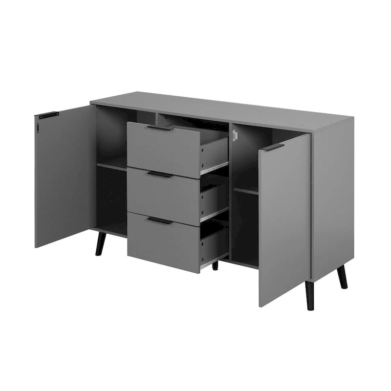 Buffet en bois avec rangement, meuble bar à café