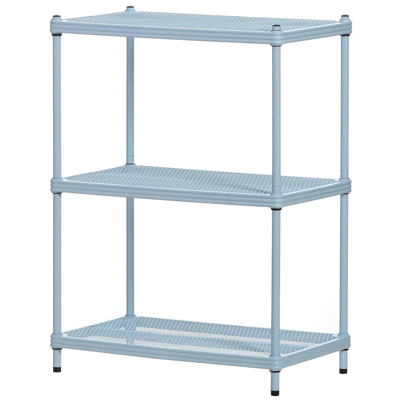 Étagère de rangement métallique à 3 niveaux pleine grandeur, blanche - 12