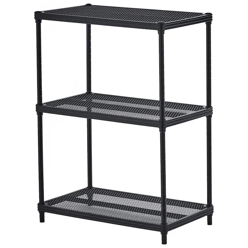 Étagère de rangement métallique à 3 niveaux pleine grandeur, blanche - 12