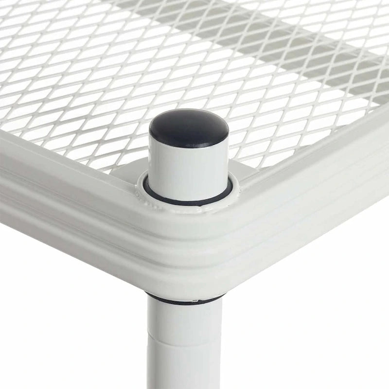 Étagère de rangement métallique à 3 niveaux pleine grandeur, blanche - 12