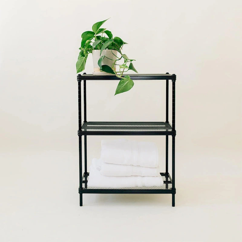 Étagère de rangement métallique à 3 niveaux pleine grandeur, blanche - 12