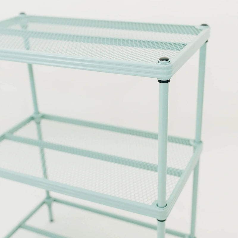 Étagère de rangement métallique à 3 niveaux pleine grandeur, blanche - 12