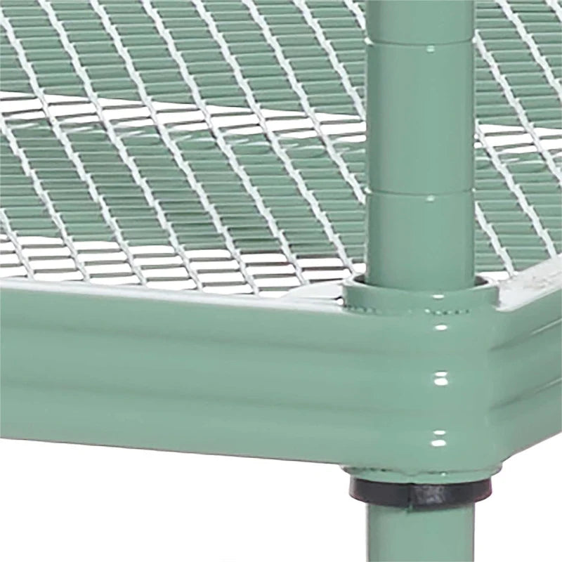 Étagère de rangement métallique à 3 niveaux pleine grandeur, blanche - 12