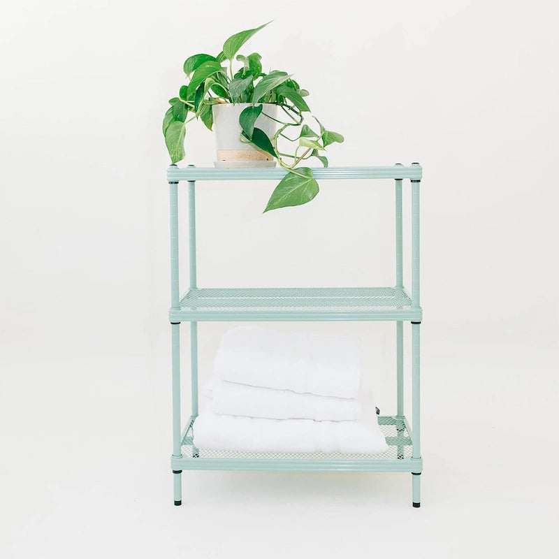 Étagère de rangement métallique à 3 niveaux pleine grandeur, blanche - 12