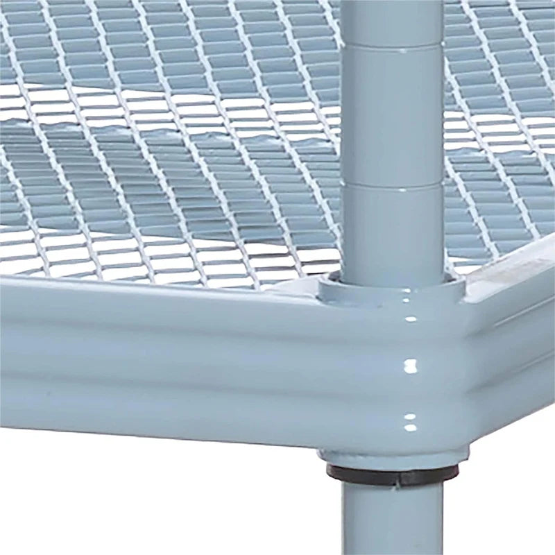 Étagère de rangement métallique à 3 niveaux pleine grandeur, blanche - 12