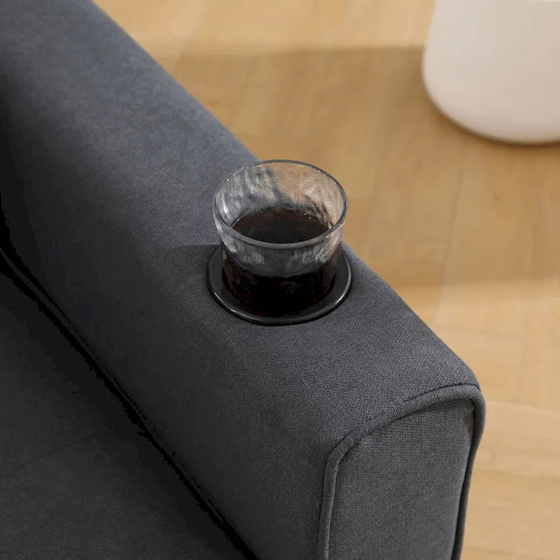 Canapé-futon rembourré avec lit gigogne