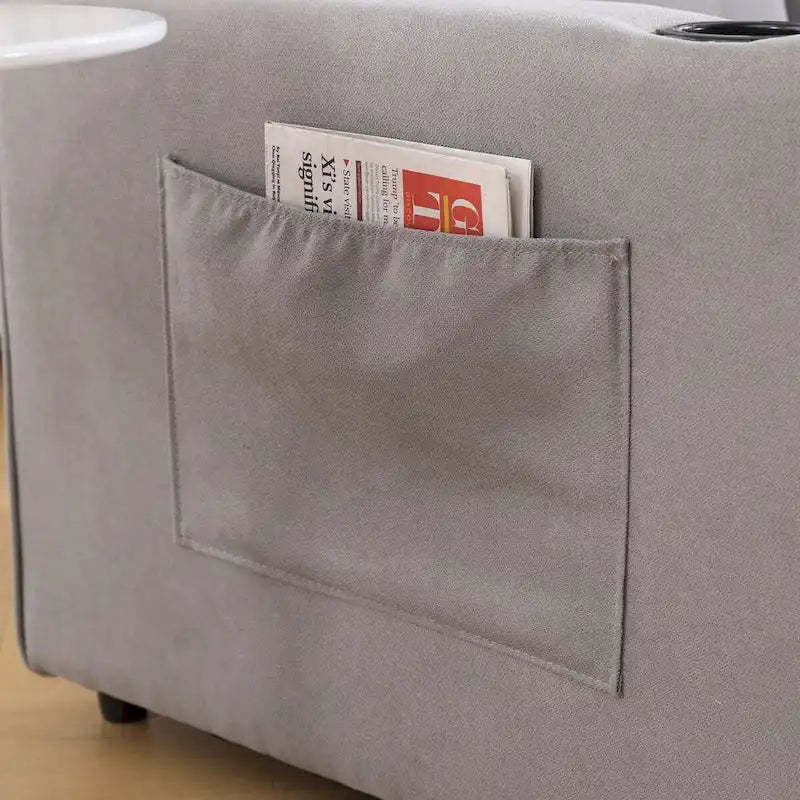 Canapé-futon rembourré avec lit gigogne